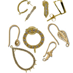 GOLD PLATE EARRING COMPONENTS